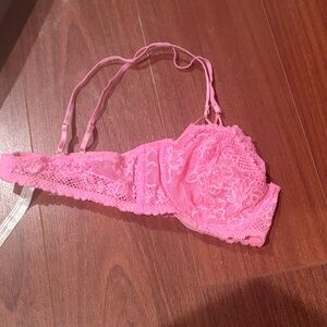 Free People Pink Lace underwire lace Bralette